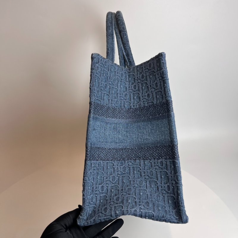 DIOR 藍色帆布老花Book tote 中號-3