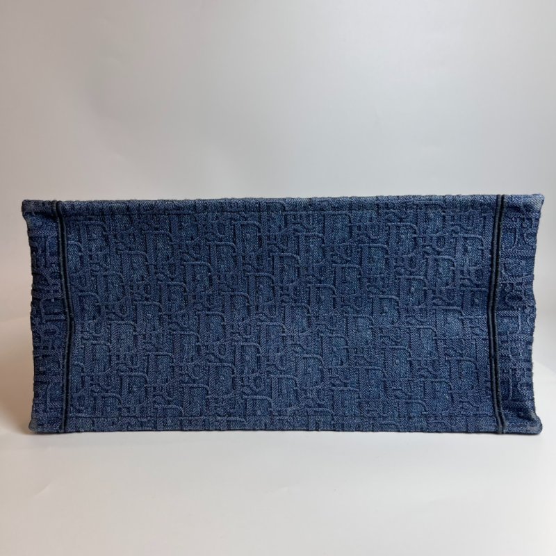 DIOR 藍色帆布老花Book tote 中號-4