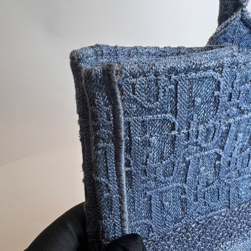 DIOR 藍色帆布老花Book tote 中號-7