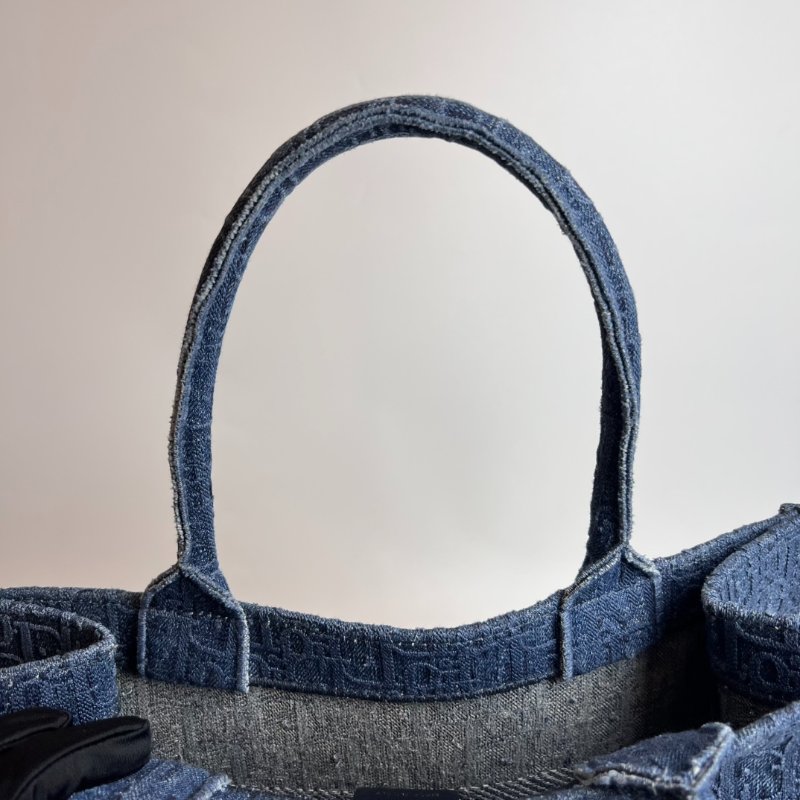 DIOR 藍色帆布老花Book tote 中號-11