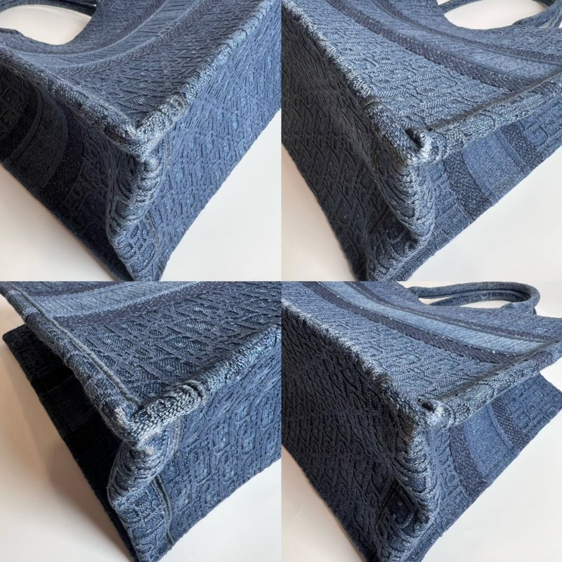 DIOR 藍色帆布老花Book tote 中號-13