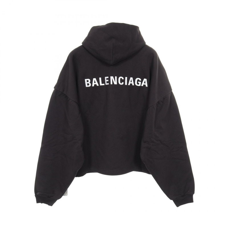 BALENCIAGA 連帽衫 818433TRVJ310702 純棉 黑色 全新 男女通用-1