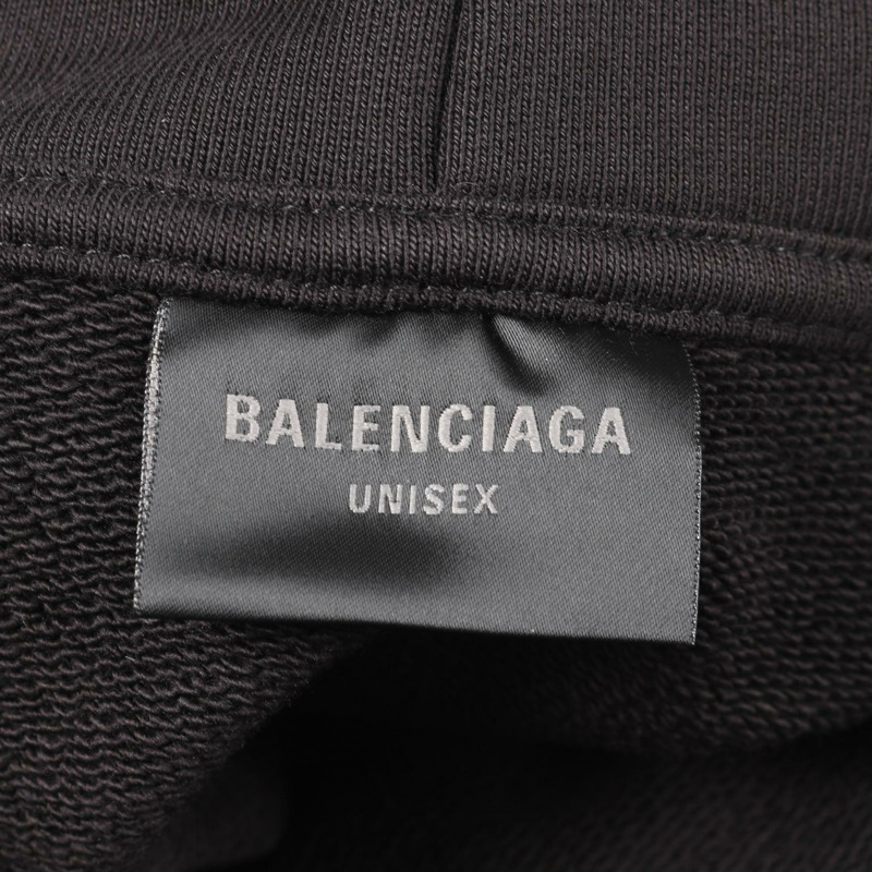 BALENCIAGA 連帽衫 818433TRVJ310702 純棉 黑色 全新 男女通用-2