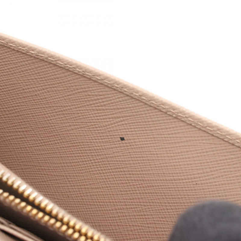 PRADA SAFFIANO FIOCCO 雙折長皮夾 1MH132 皮革 粉紅色 二手 女士-7