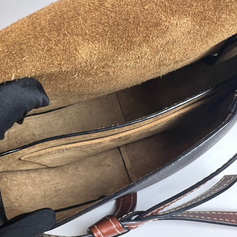 LOEWE 黑拚棕GATE SMALL-5