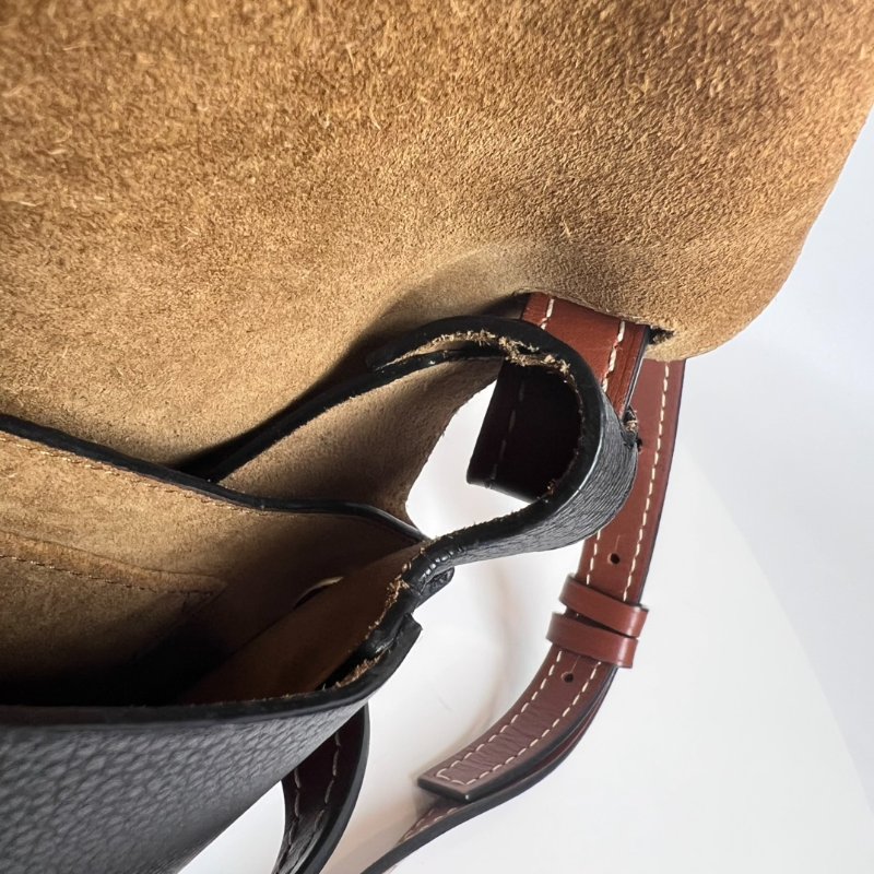 LOEWE 黑拚棕GATE SMALL-6