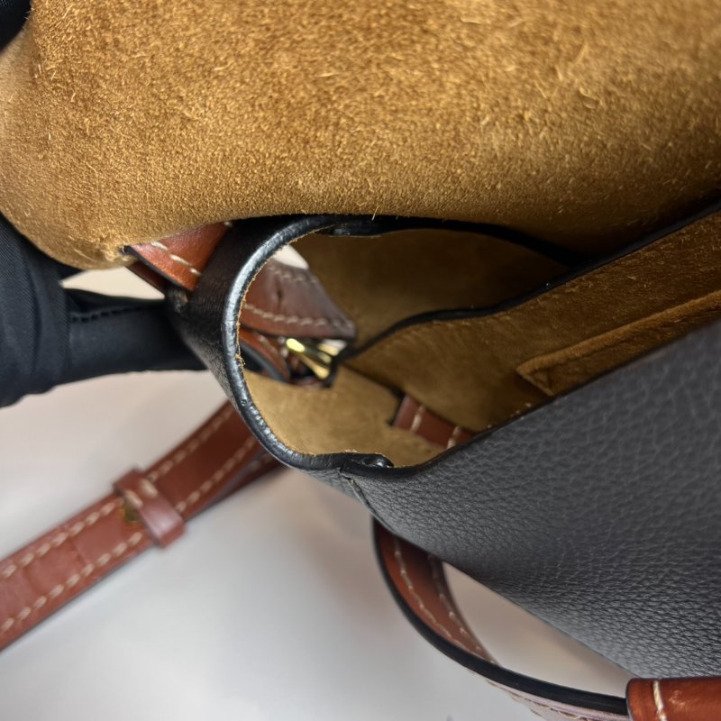 LOEWE 黑拚棕GATE SMALL-7