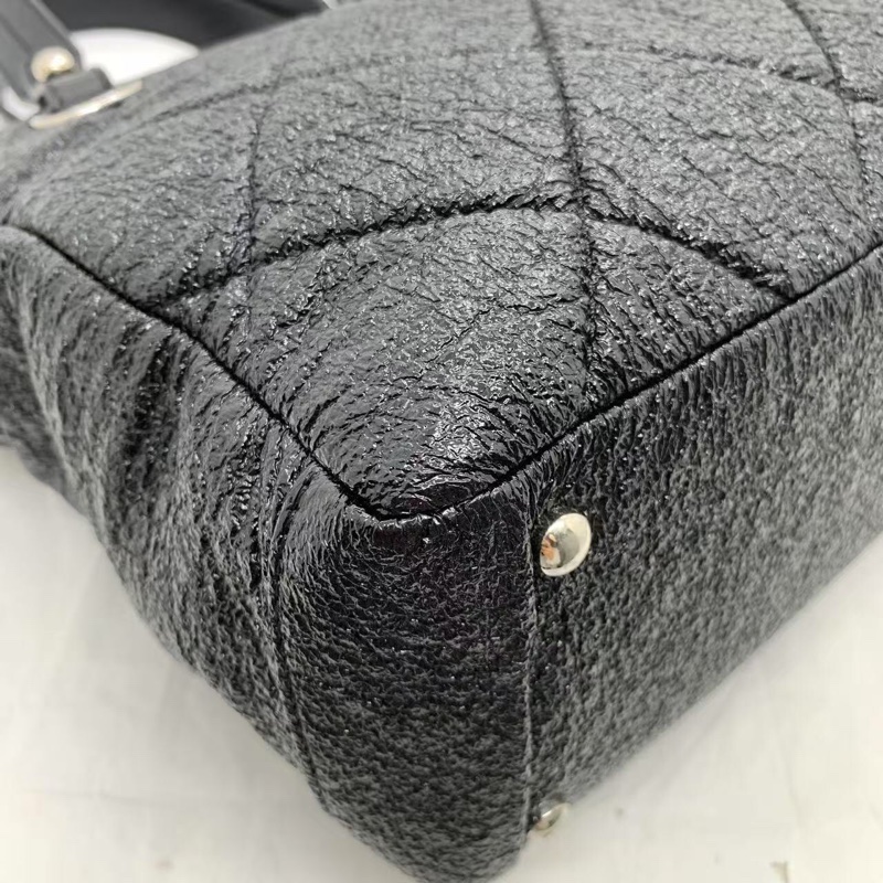 香奈兒 Chanel 黑銀小號 tote 單肩 手提包-17