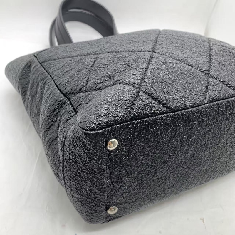 香奈兒 Chanel 黑銀小號 tote 單肩 手提包-18