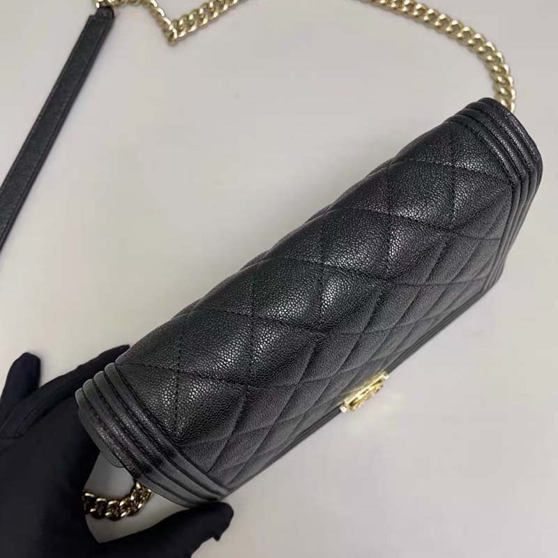 爆款!Chanel 香奈兒 Leboy Woc 黑金 保卡款-7