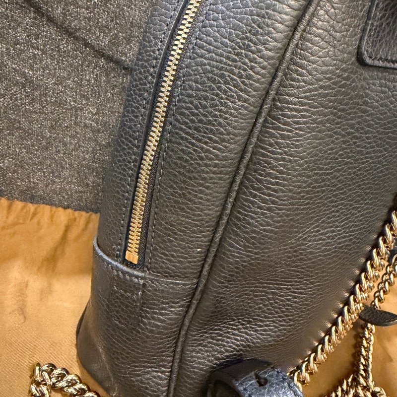 GUCCI  正品 431570 黑色款 SOHO 後背包 鏈條包-18