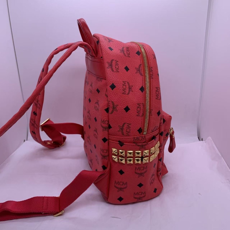 二手 mcm 雙肩包小號西瓜紅-3