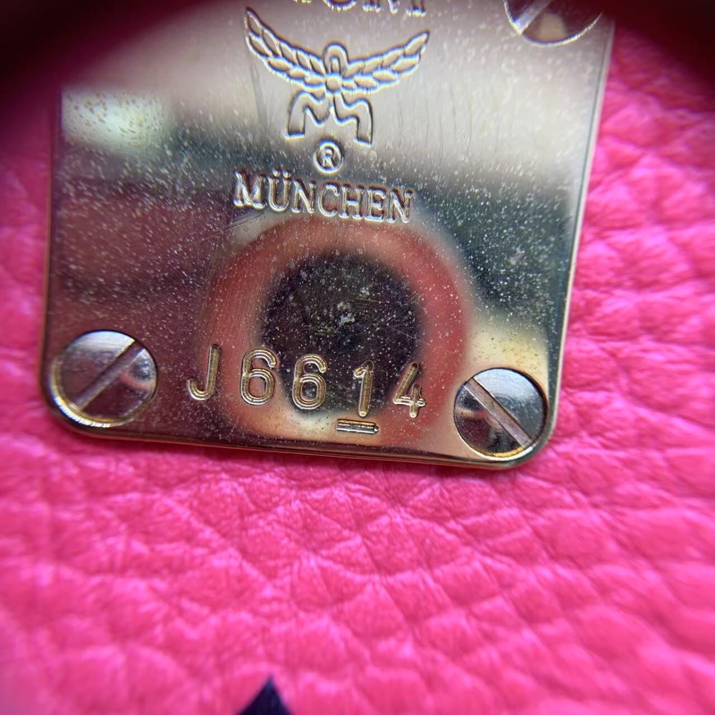 二手 mcm 雙肩包小號西瓜紅-11