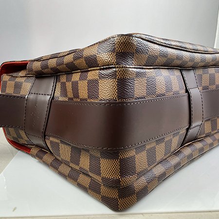 *奢華大道國際精品*【L3312】LV 咖啡色棋盤格 NAGLIO 上蓋釦式郵差包 N45255-6