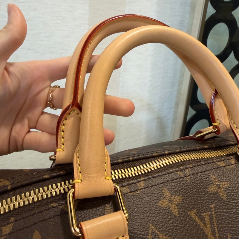 LV 原花金釦Keepall 50手提斜背旅行袋M41416-3