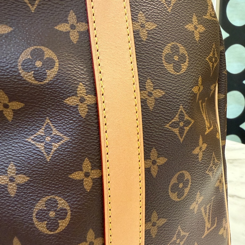 LV 原花金釦Keepall 50手提斜背旅行袋M41416-8