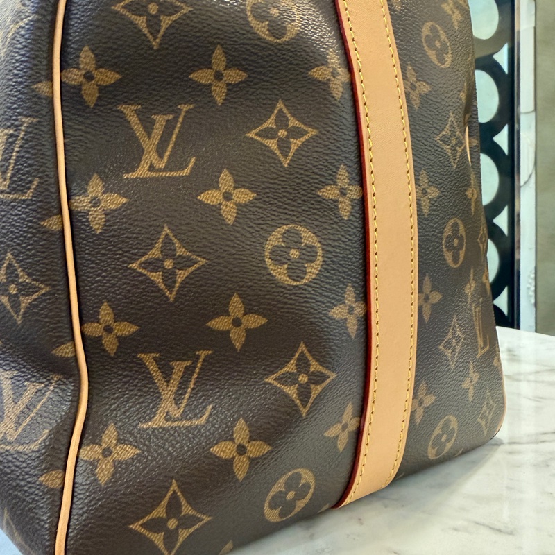 LV 原花金釦Keepall 50手提斜背旅行袋M41416-9