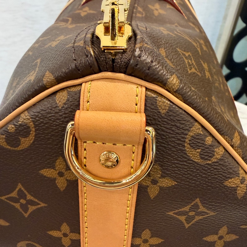 LV 原花金釦Keepall 50手提斜背旅行袋M41416-10