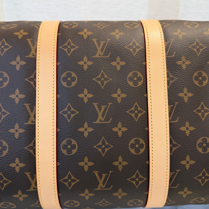 LV 原花金釦Keepall 50手提斜背旅行袋M41416-13