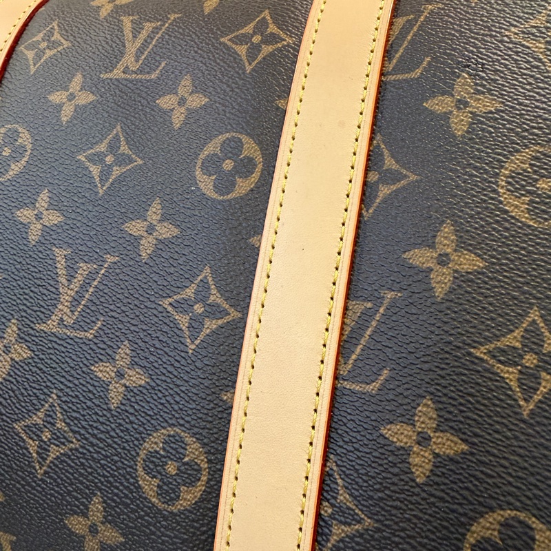 LV 原花金釦Keepall 50手提斜背旅行袋M41416-20