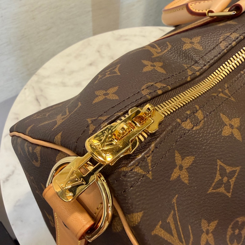 LV 原花金釦Keepall 50手提斜背旅行袋M41416-21