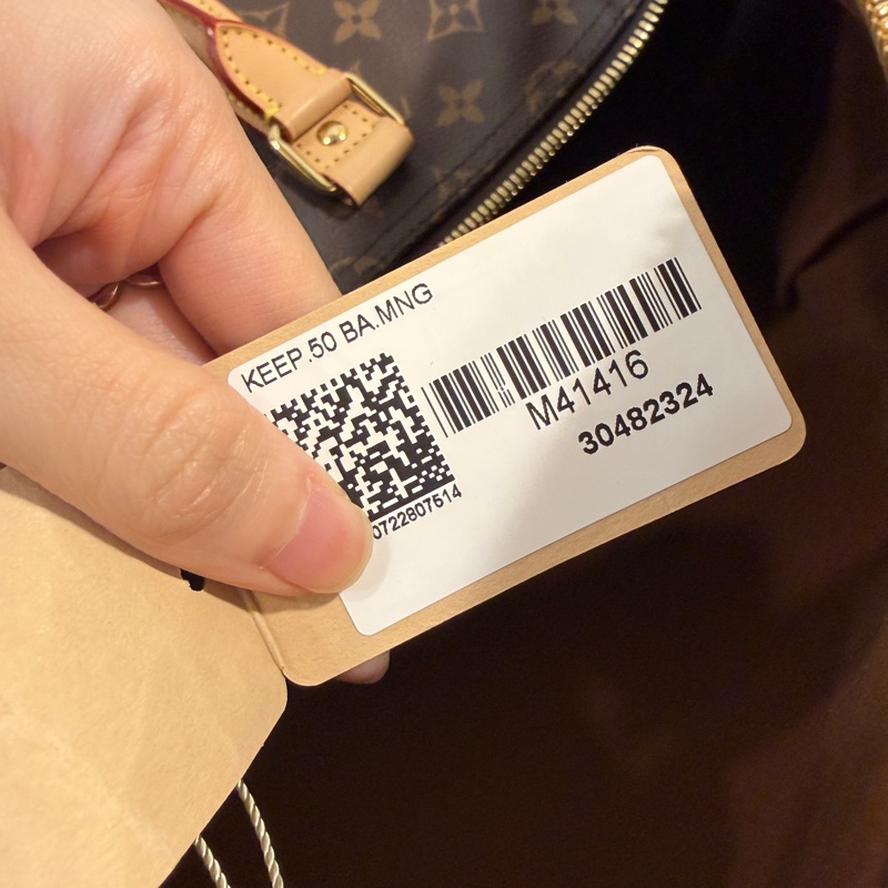 LV 原花金釦Keepall 50手提斜背旅行袋M41416-27