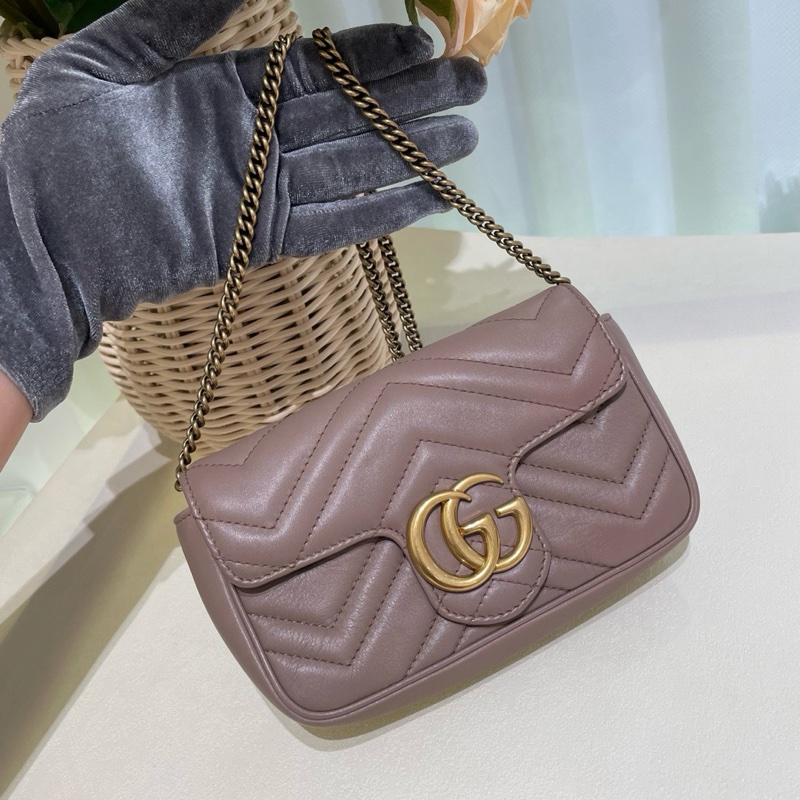 Gucci古馳mini馬蒙鏈條包marmont包-0
