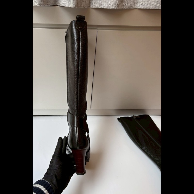 Celine 黑皮高跟長靴-9