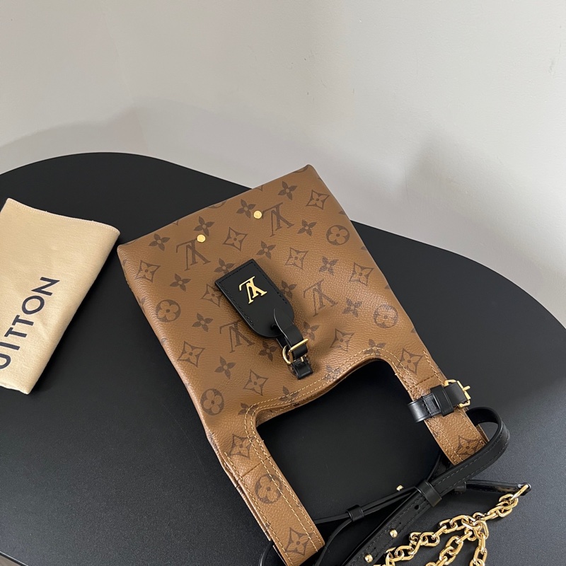 LV Atlantis BB 老花菜籃子鏈條包 肩帶開拆卸 晶片款-3