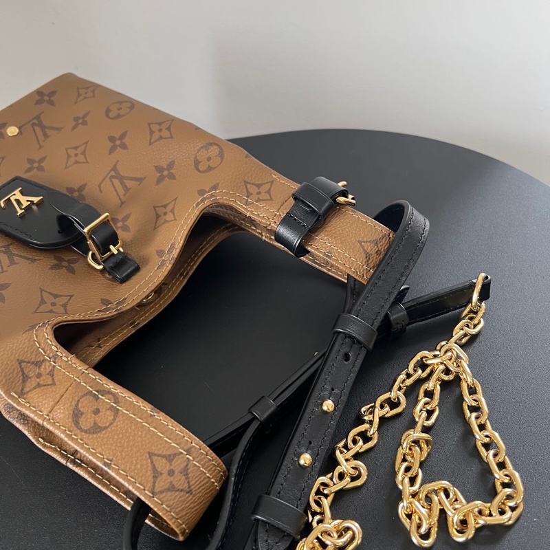 LV Atlantis BB 老花菜籃子鏈條包 肩帶開拆卸 晶片款-4