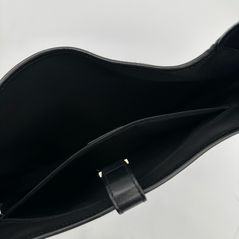 「JL精品代購」Gucci黑銀老花帆布拼皮Jackie單肩包中號-12