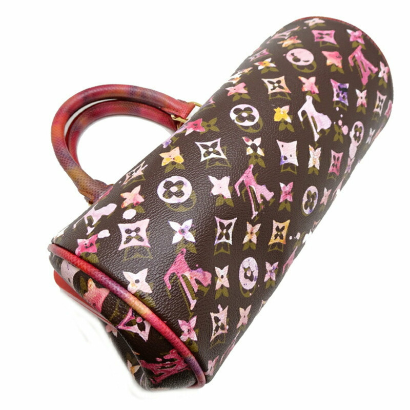 路易威登 Papillon 女士手提包 M95730 Monogram Watercolor Marron-2