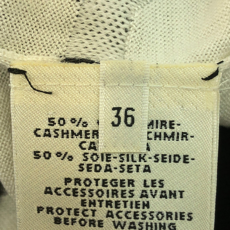 愛馬仕 Chaine dancre 針織衫上衣 羊絨棉 白色 二手 女款 #36-5