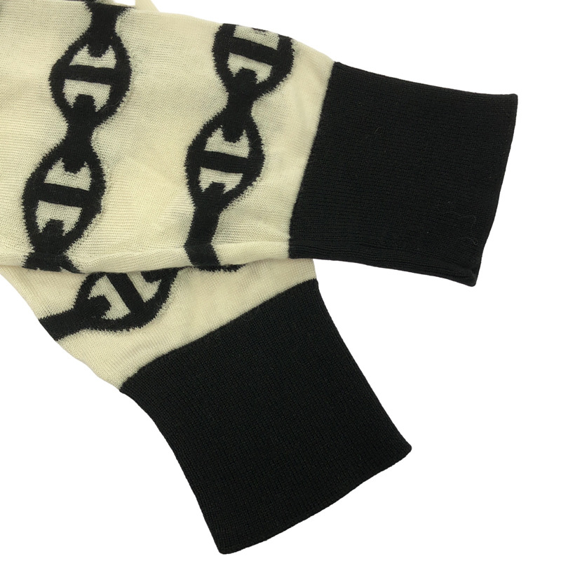 愛馬仕 Chaine dancre 針織衫上衣 羊絨棉 白色 二手 女款 #36-10