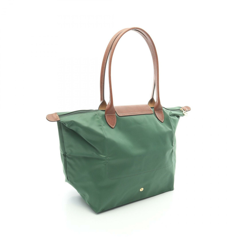 Longchamp Le Pliage Original L 托特包 L1899089P95 帆布皮革 綠色棕色 全新 女士-1