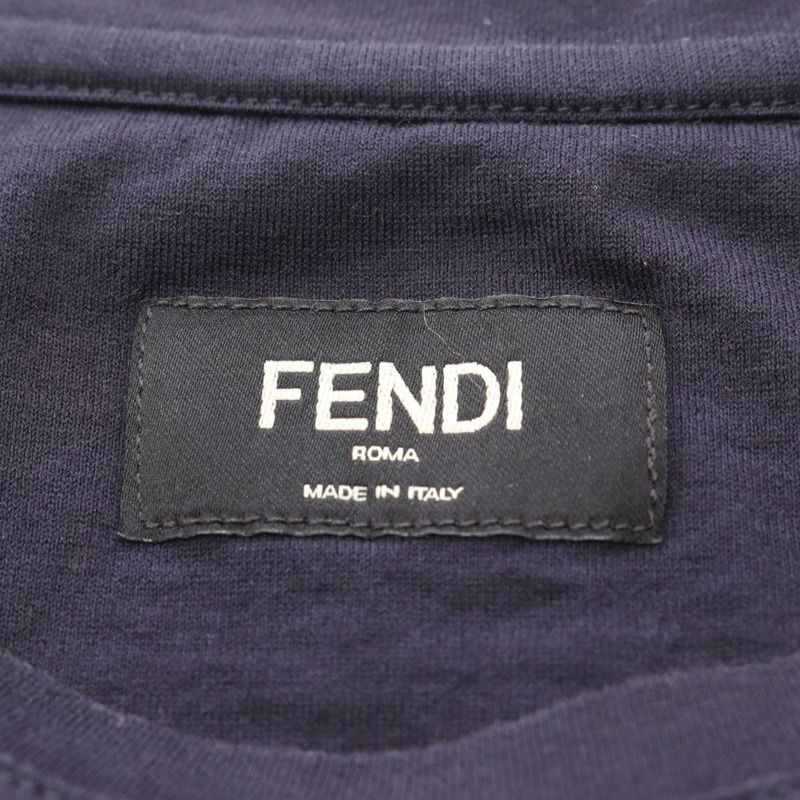 FENDI Monster T卹 FY0894 #S 純棉海軍藍 男款 二手-2