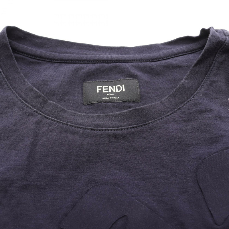 FENDI Monster T卹 FY0894 #S 純棉海軍藍 男款 二手-6