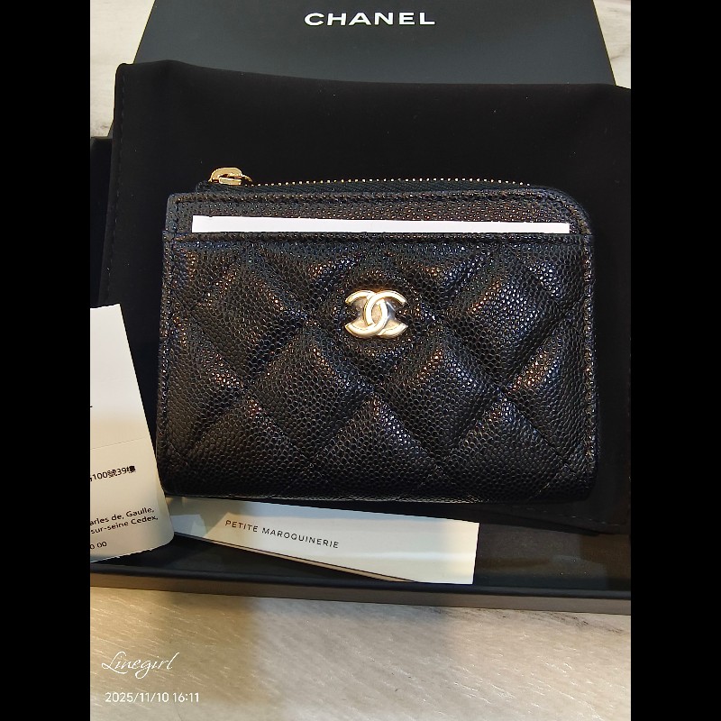 香奈兒  新版L型零錢包 短夾 卡包-1