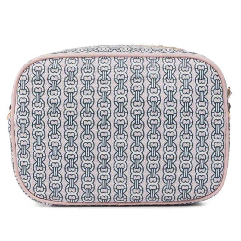 【TORY BURCH】印花尼龍斜背包-粉紅色-1