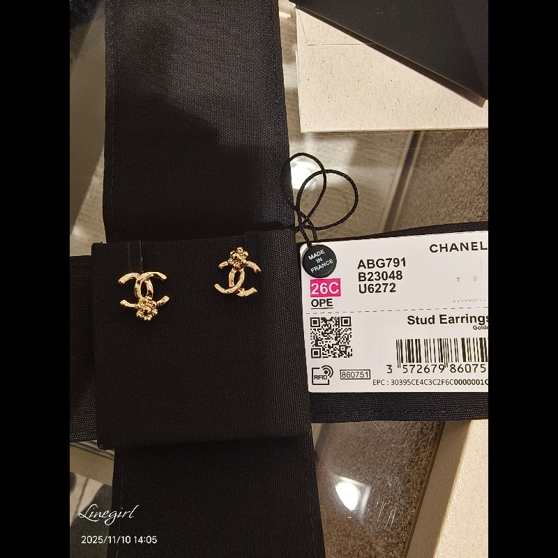 香奈兒26C 不對稱小花雙C耳環 （可帶圖預購其他款式）-3