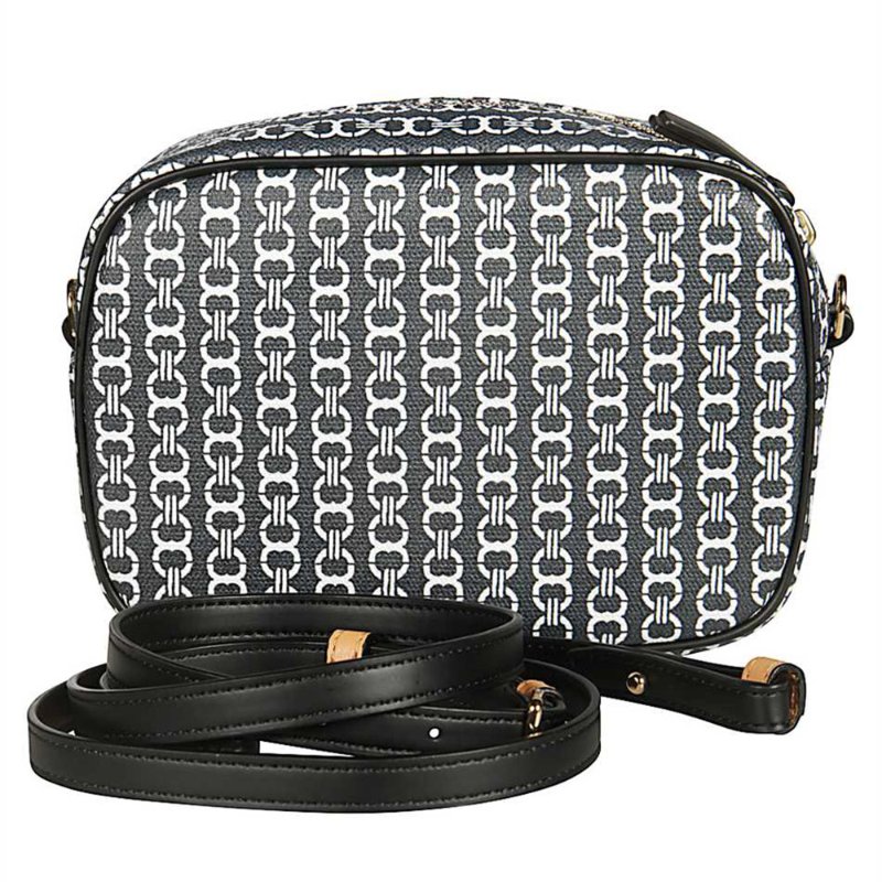 【TORY BURCH】印花尼龍斜背包-黑色-1