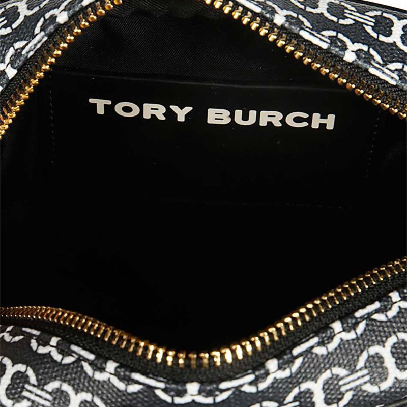 【TORY BURCH】印花尼龍斜背包-黑色-3