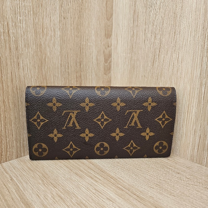 [品況很新😘] LV原花金釦Emilie下蓋長夾-1