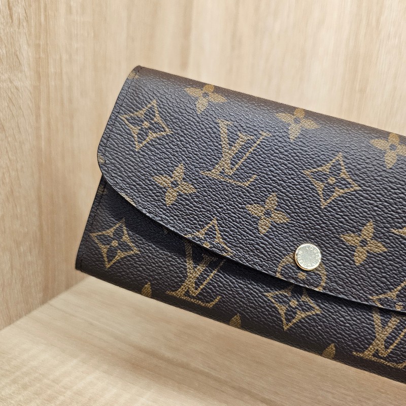 [品況很新😘] LV原花金釦Emilie下蓋長夾-3