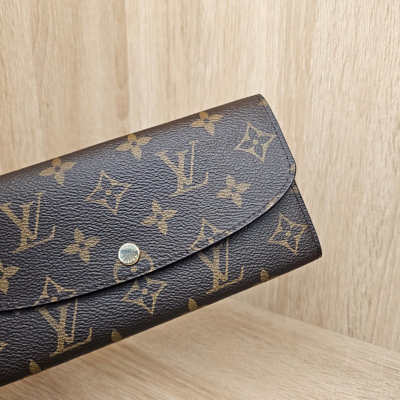 [品況很新😘] LV原花金釦Emilie下蓋長夾-4