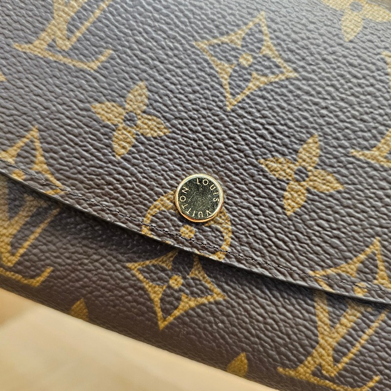 [品況很新😘] LV原花金釦Emilie下蓋長夾-5