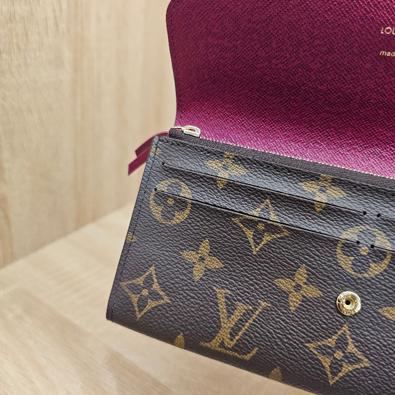 [品況很新😘] LV原花金釦Emilie下蓋長夾-18