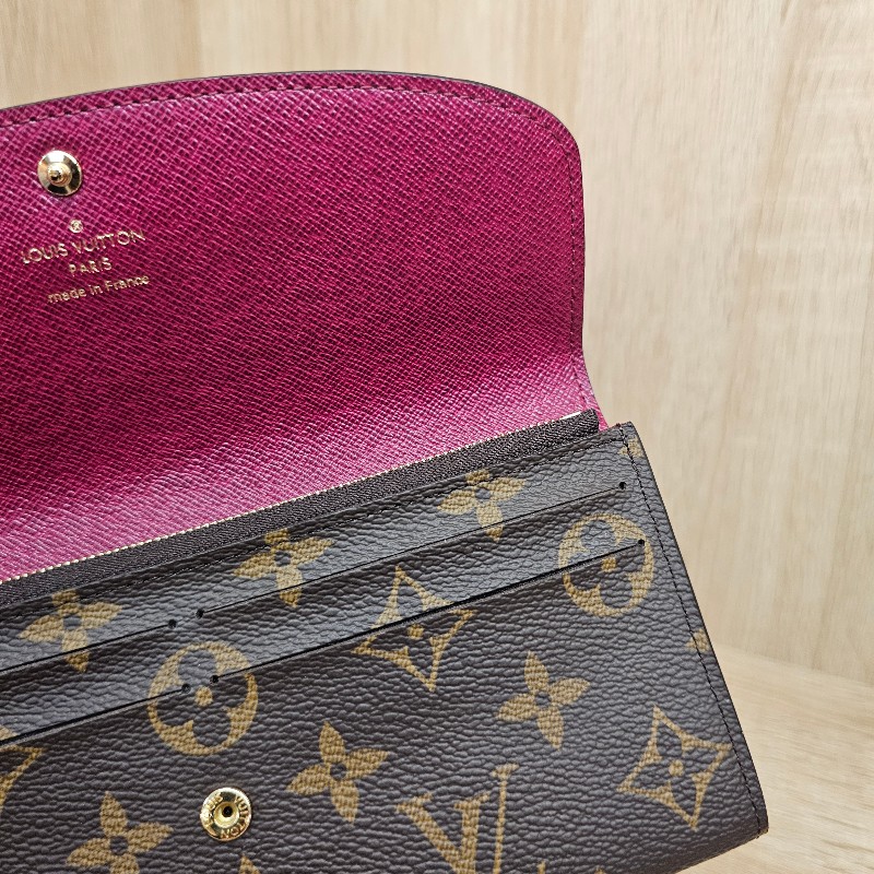 [品況很新😘] LV原花金釦Emilie下蓋長夾-22