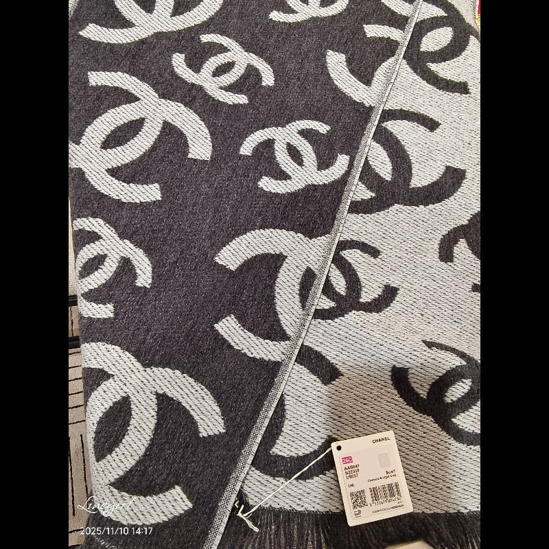 香奈兒26C 羊毛滿版雙C圍巾 （本季爆款要快收）-3