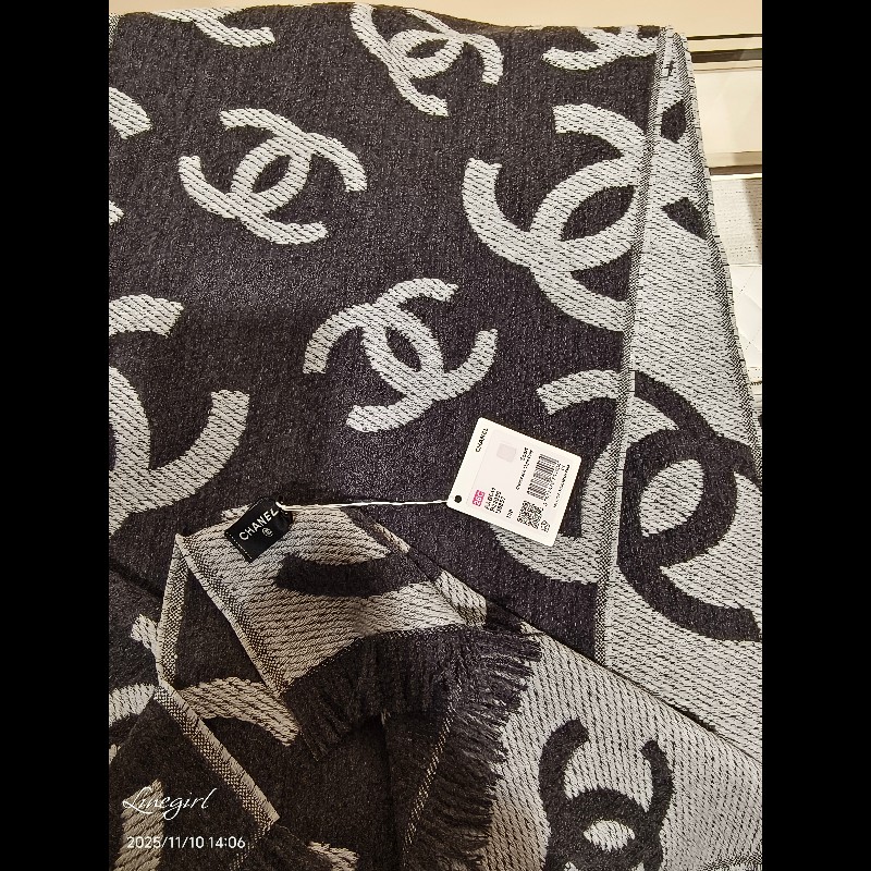 香奈兒26C 羊毛滿版雙C圍巾 （本季爆款要快收）-5
